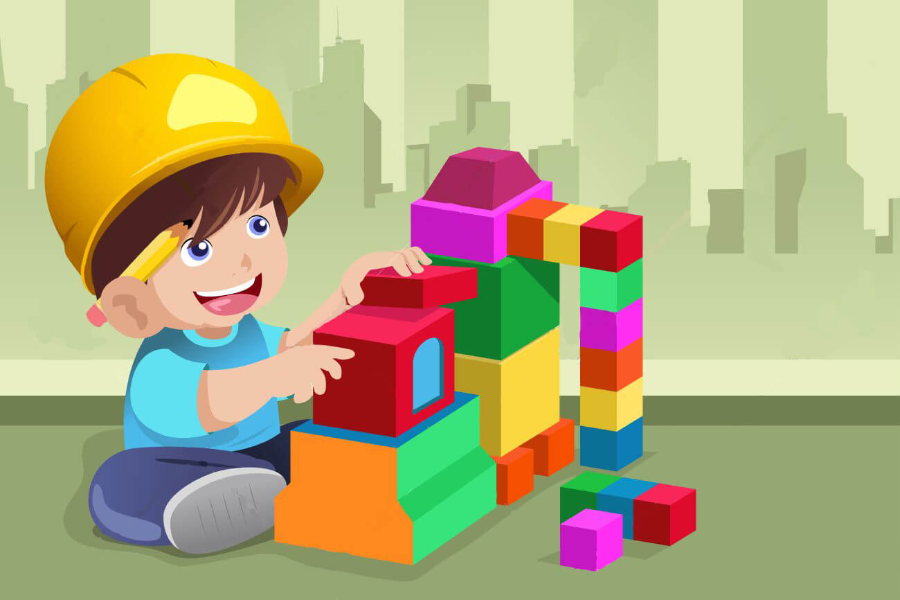Дети конструируют из кубиков